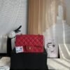 CHANEL Lambskin Shoulder Bag Crossbody Bag Gold