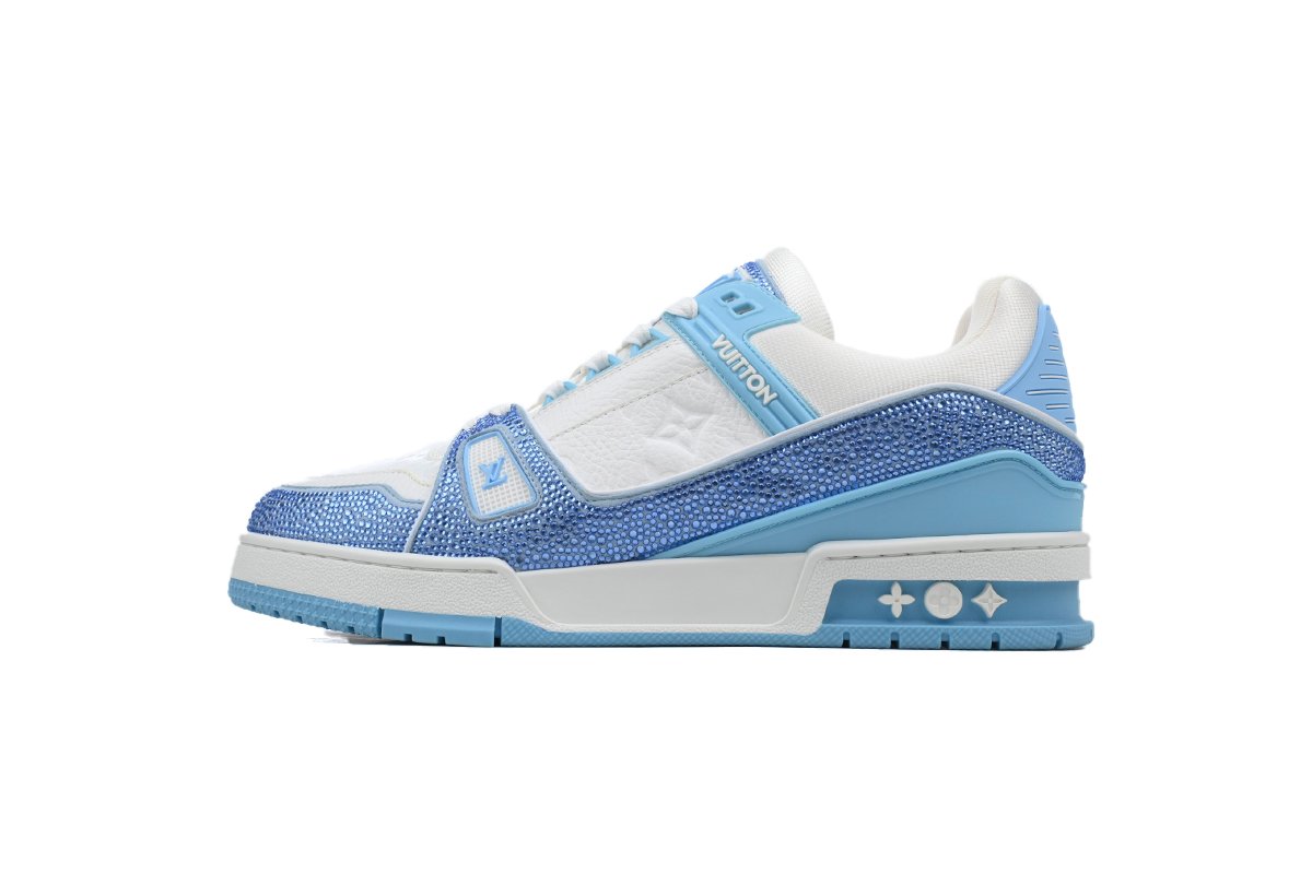 LOUIS VUITTON Trainer Low Top Skateboard Shoes Men's Women's crystal Blue