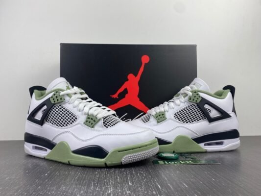 Air Jordan 4 WMNS “Oil Green”Seafoam  AQ9129-103