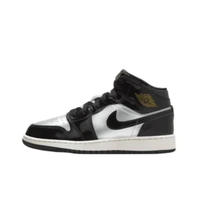 Air Jordan 1 Mid SE 'BlackMetallic Silver' FZ39380-001