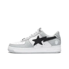 A Bathing Ape Bape Sta Low White Gray embossing 3 color