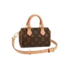 LOUIS VUITTON Nano Speedy Handbag Monogram Canvas Brown M81085