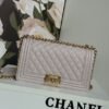 CHANEL Handbag Lambskin & Ruthenium Finish Metal