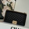 CHANEL Handbag Lambskin & Ruthenium Finish Metal