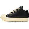 RICK OWENS Black Bread black calfskin shoes