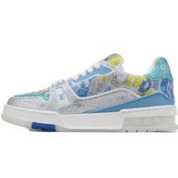LOUIS VUITTON Trainer Low Top Skateboard Shoes Men's Women's crystal Blue