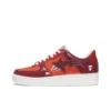 A Bathing Ape Bape Sta Low White Dark Red Mirror Surface