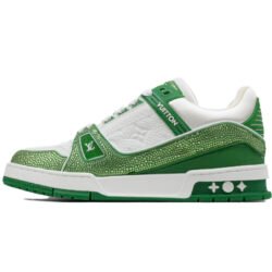 LOUIS VUITTON Trainer Low Top Skateboard Shoes Men's Green