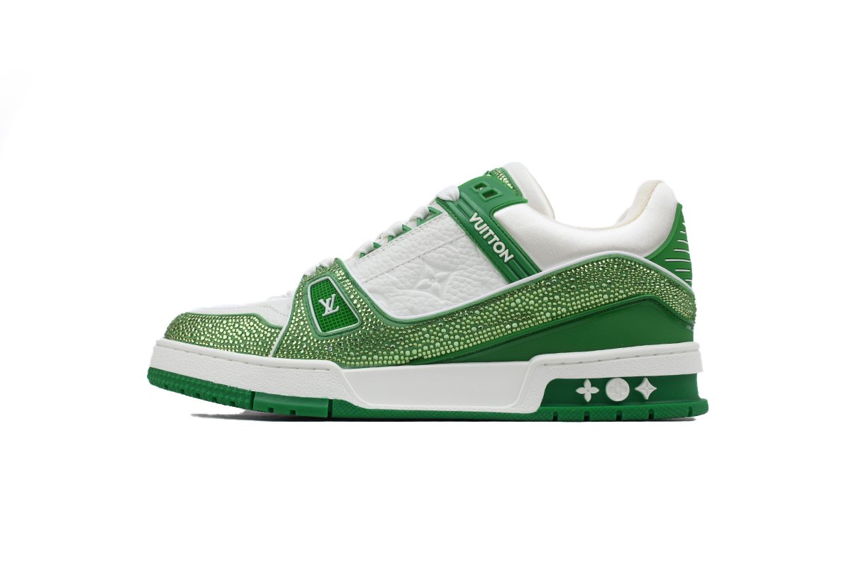 LOUIS VUITTON Trainer Low Top Skateboard Shoes Men's Green