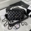 CHANEL Lambskin Shoulder Bag Crossbody Bag Metal Handle Handbag