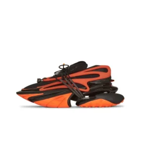 BALMAIN Unicorn Low-top Black orange