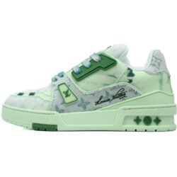 LOUIS VUITTON Trainer Low Men's Sneakers Shoes Green