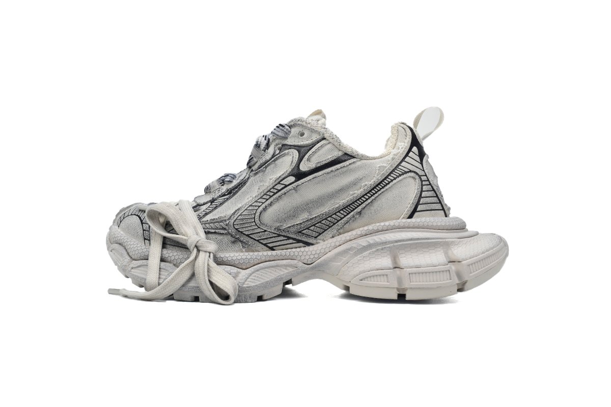 Balenciaga 3XL Sneakers men's shoes Luminous Blue Canvas Whit