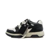 OFF-WHITE Out Of Leather Sneakers Men's Shoes Black Beige White