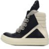 RICK OWENS GeoBasket Oversized Eylet Black White