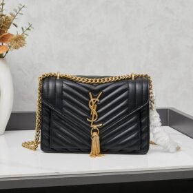 YSL SAINT LAURENT LOULOU Cowhide Crossbody Bag, Shoulder Bag