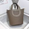 HERMES In The Loop Clemence Calfskin Vegetable Basket Pig Nose Bucket Bags