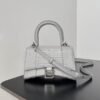 Balenciaga Crocodile Embossed Hourglass Top Handle handbag Gray