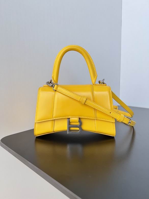 Balenciaga Hourglass Cow Leather Hourglass Bag, Handbag, Crossbody Bag Yellow