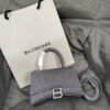 Balenciaga Embossed Hourglass Top Handle handbag Denim
