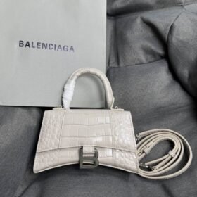 Balenciaga Crocodile Embossed Hourglass Top Handle handbag