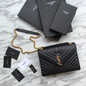 YSL SAINT LAURENT LOULOU Calfskin Crossbody Bag, Shoulder Bag