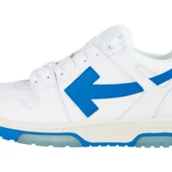OFF-WHITE Out Of Leather Sneakers Men's Shoes White Light Blue