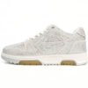 OFF-WHITE Out Of Leather Sneakers Men's Shoes Silver Sky Star