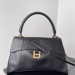 Balenciaga 2025 Crocodile Embossed Hourglass Cow Leather Handbag, Crossbody Bag