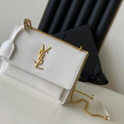 YSL SAINT LAURENT SUNSET Calfskin Shoulder Bag Crossbody Bag