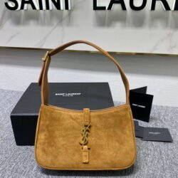 YSL SAINT LAURENT Calf Leather Shoulder Bag Hobo Bag