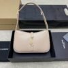 YSL SAINT LAURENT Smooth Calf Leather Shoulder Bag Hobo Bag