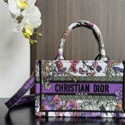 DIOR Embroidery Tote Bag Shopping Bag Handbag 2 color