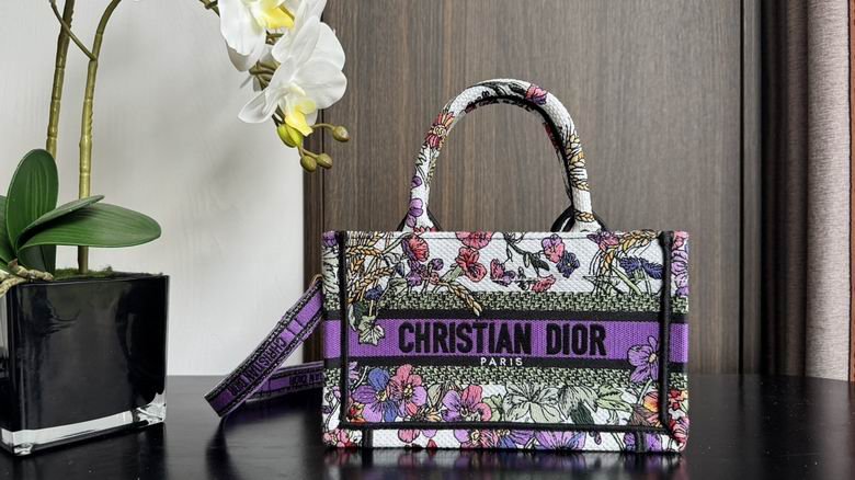 DIOR Embroidery Tote Bag Shopping Bag Handbag 2 color