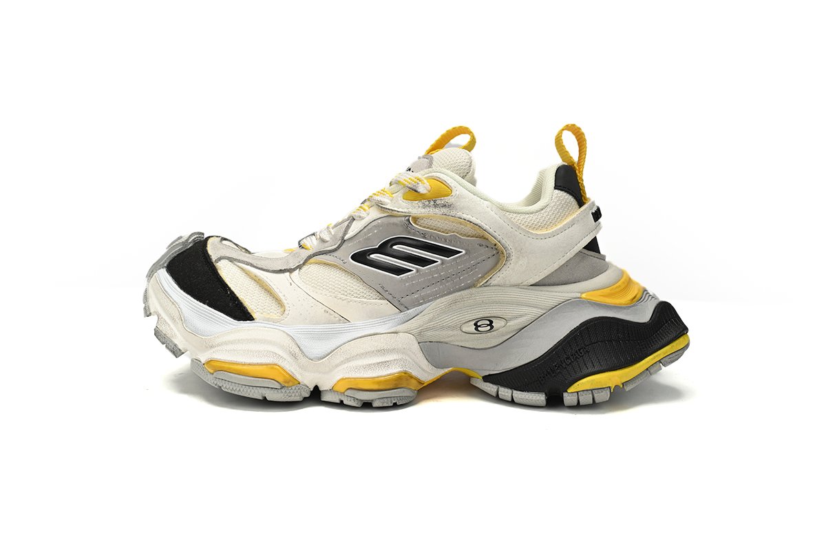 Balenciaga CARGO Sneakers men's shoes White yellow silver