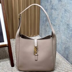 YSL SAINT LAURENT Cow Leather Hobo Bag Handbag