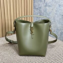 YSL SAINT LAURENT Cow Leather Hobo Bag Handbag