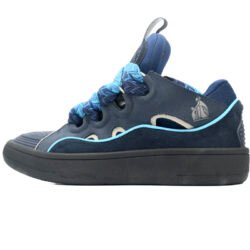 Lanvin Curb Sneaker Leather Sneakers Women's Men's Shoes Blue