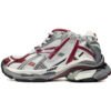 Balenciaga Runner  men's shoes White Wine Red