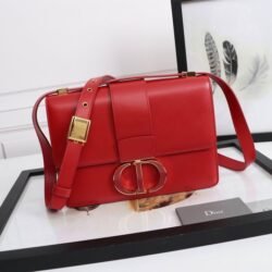 DIOR Cow Leather Montaigne Box Bag, Handbag, Shoulder Bag, Crossbody Bag 4 Color