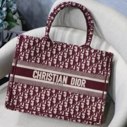 DIOR Embroidery Tote Bag Shopping Bag Handbag