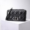 DIOR Caro Cow Leather One Shoulder Handbag Crossbody Bag L
