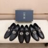 Dior Men Loafer Cowhide Leather Suit Shoes 3 color