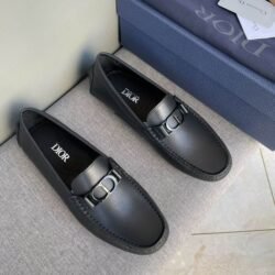 Dior Men Loafer Cowhide Leather Suit Shoes