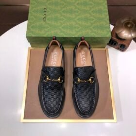 GUCCI Men's Cow Leather Shoes  Black