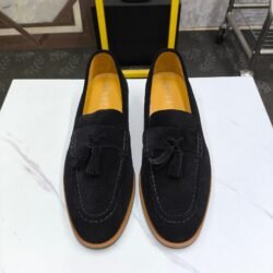 GUCCI Loafer Men's Dress shoes Velvet Black