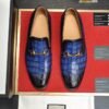 GUCCI Men's Cow Leather Shoes Suit shoes Blue