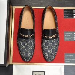 GUCCI Loafer Men's Cow Leather Shoes Suit Shoes