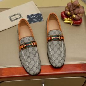 GUCCI Loafer Men's Cow Leather Shoes Suit Shoes