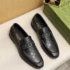GUCCI  Men's Cowhide Leather Shoes Suit Shoes black